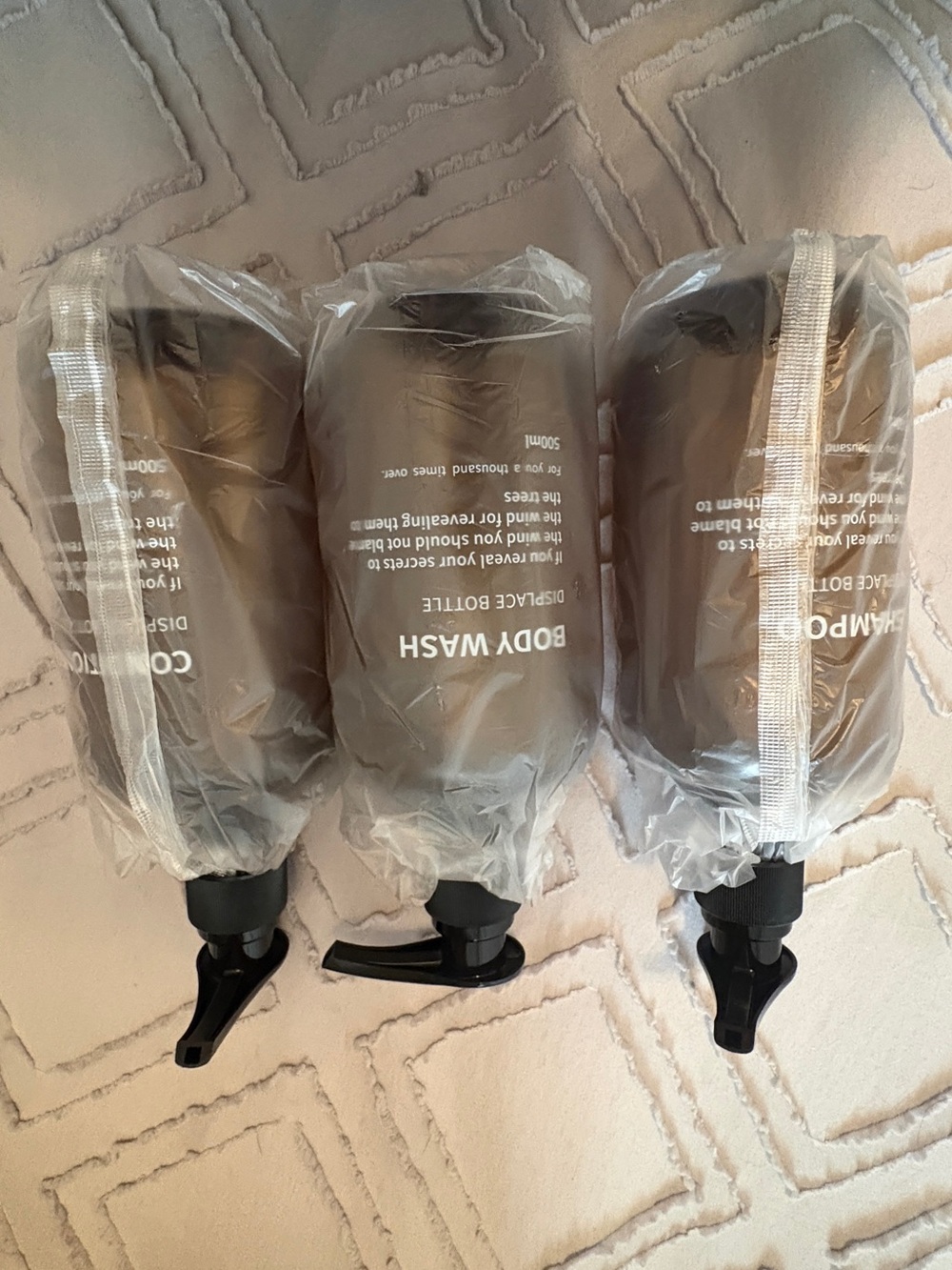 Unbranded amber Body Wash Dispenser Bottle - Set of 3